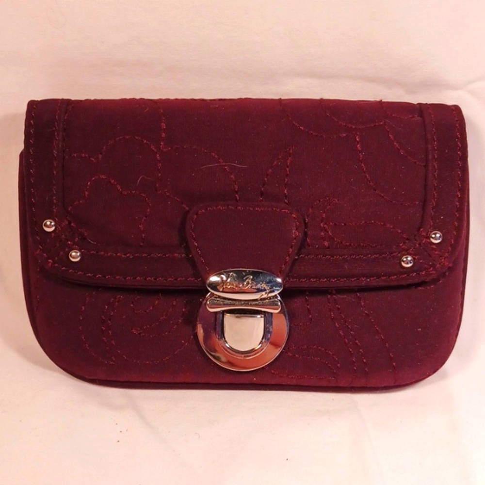 Vera Bradley Flap ID Wallet Case w/ Lobster Clip Mini Pouch/Key Chain